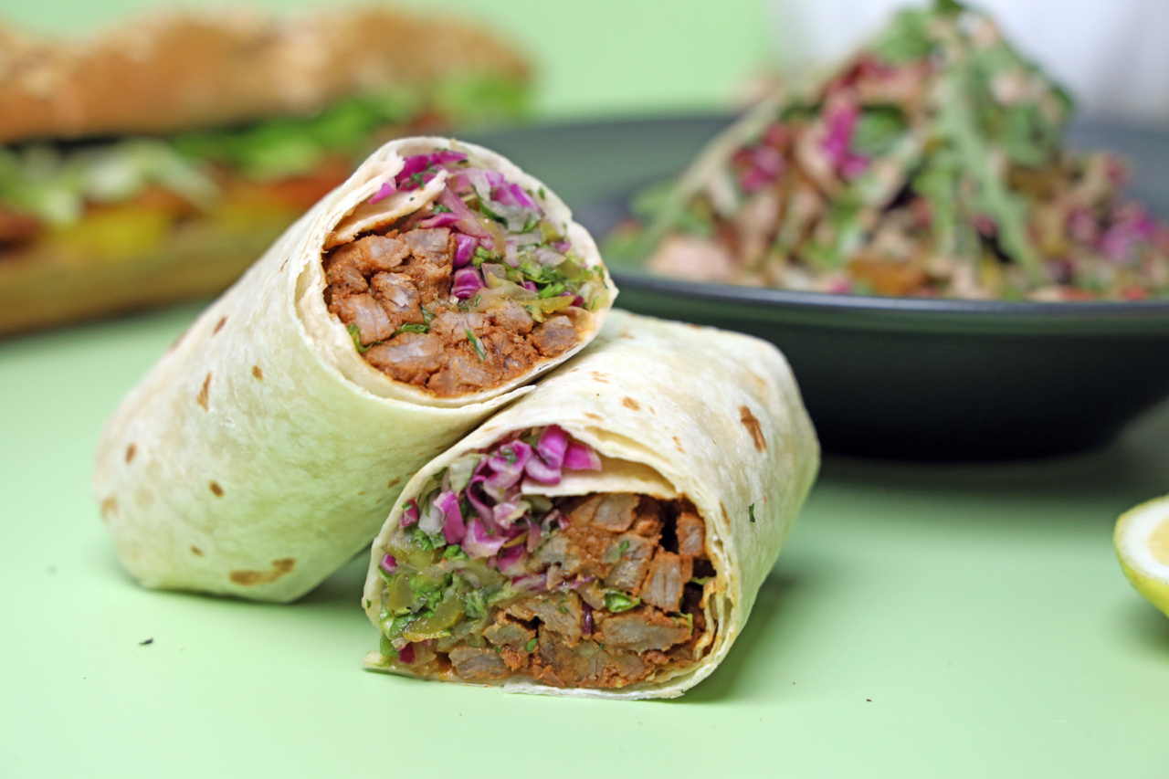 Healthy chicken and veggie tortilla wraps