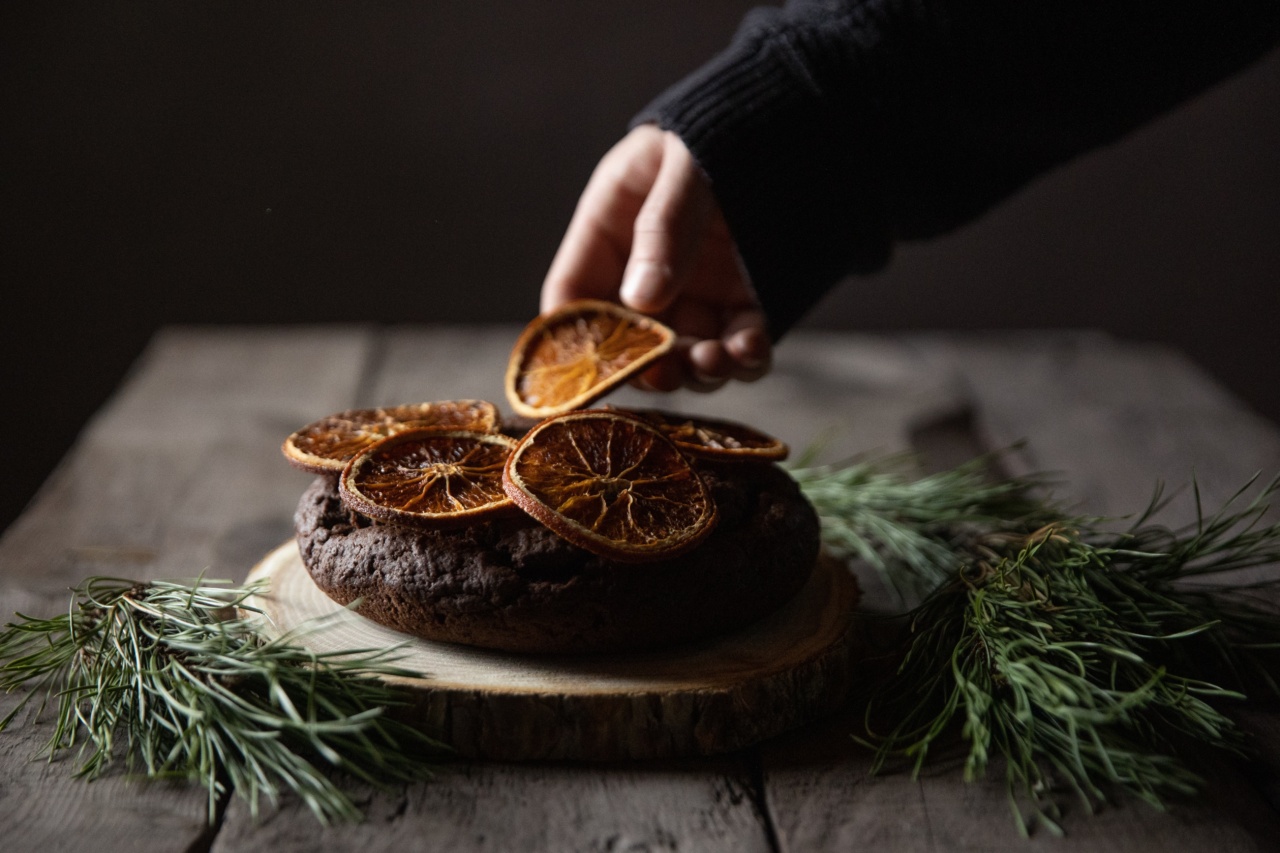 Praline and Orange Sponge Cake with Banana Slices