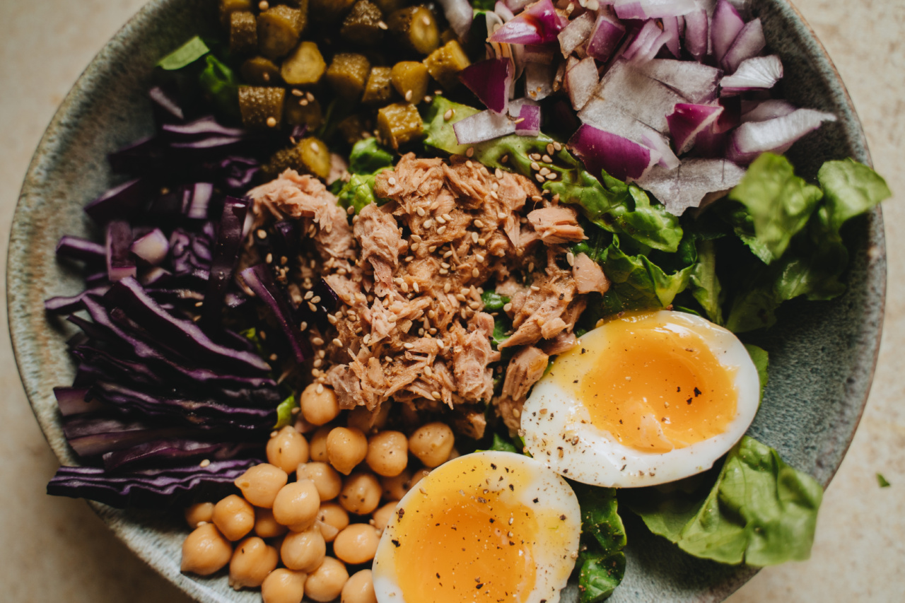Vegan Buddha Bowl with Sweet Potato, Broccoli and Chickpeas