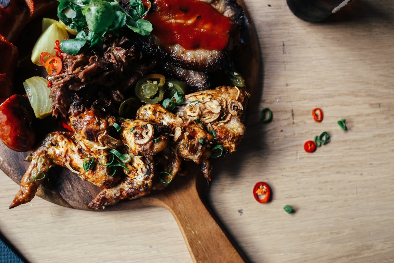Screws with roasted vegetables and sliced chicken