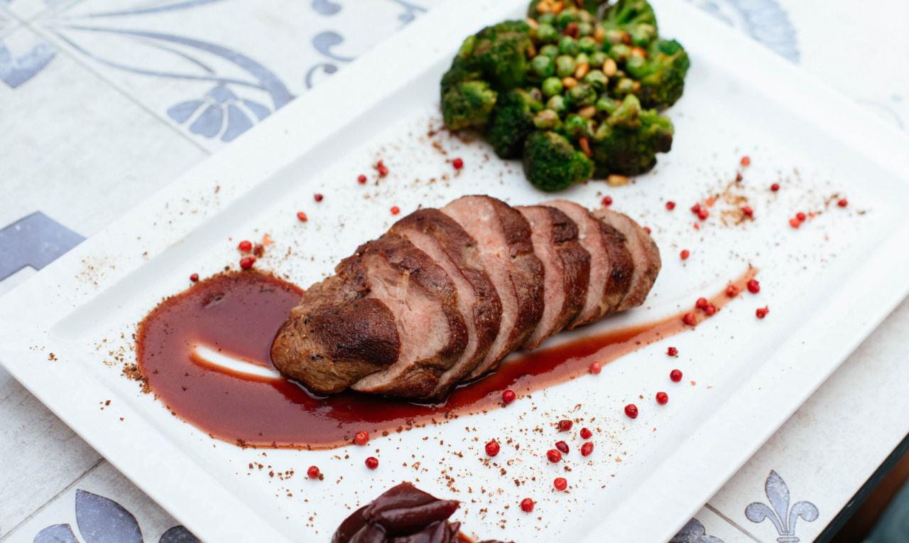 Pork Tenderloin with Apple and Quince Salsa and Chestnut Puree
