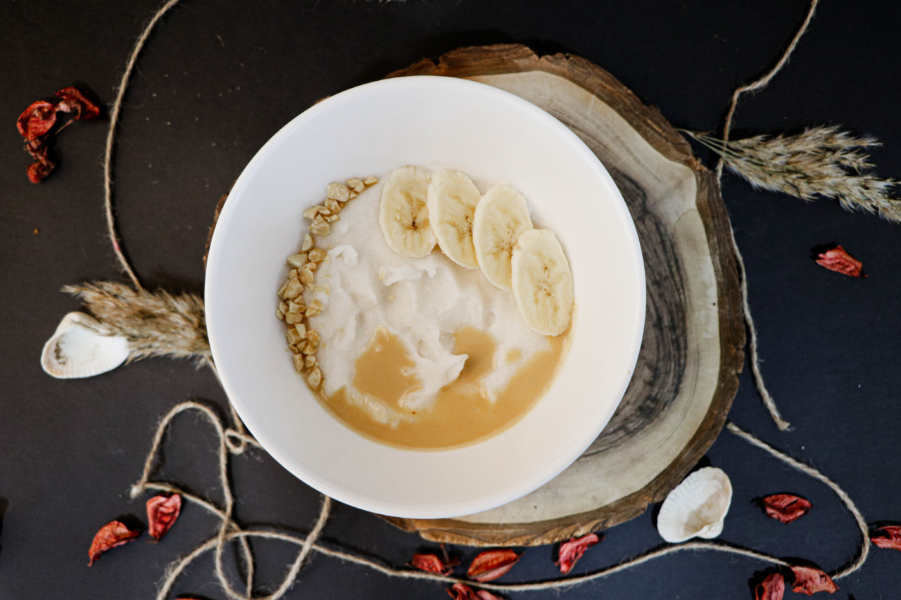 Easy banana ice cream with cherry sauce