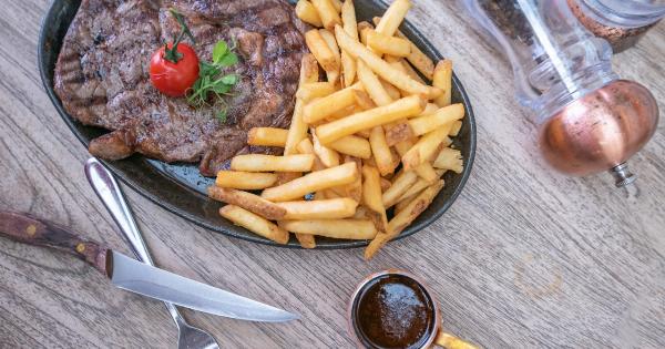 Grilled beef steak with pomegranate and black beer reduction